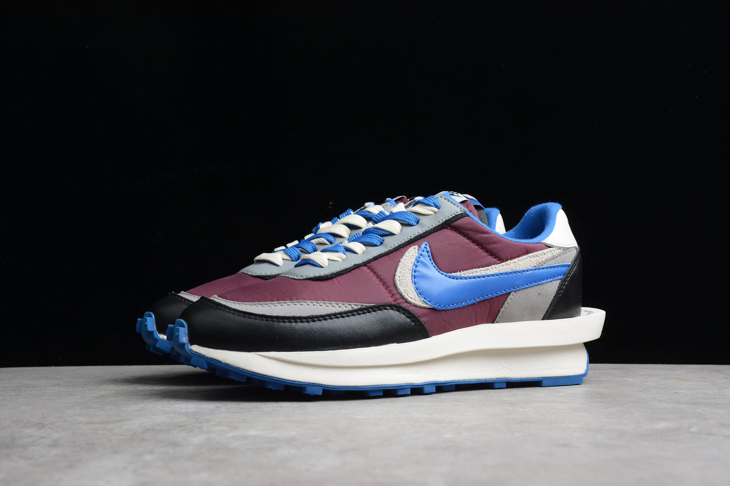 R30 Undercover x Sacai x NK LDWaffle " Night Maroon Team Royal " DJ4877-600