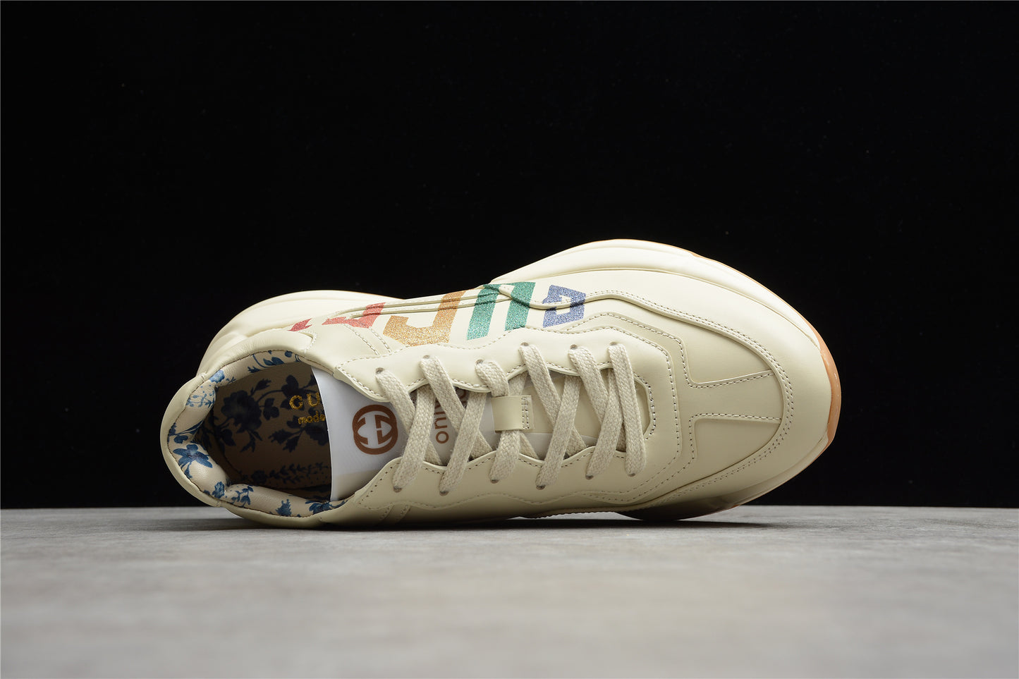 R55 Gu*cci Rhyton Vintage Trainer Sneaker 5D 528892-DRW00-9522
